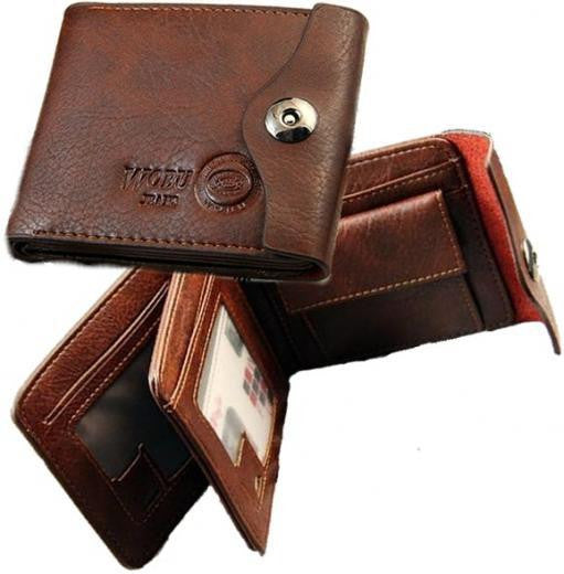 New casual Mens Leather Coin Slim Bifold Credit Card Clutch Holder Wallets Purse