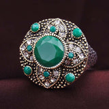 New fashion Jewelry Round-shaped 925 Sterling Silver Bohemian Rings for women