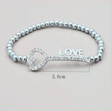 New fashion accessories jewelry bead chain link key love arrow charm bracelet nice gift for women girl 