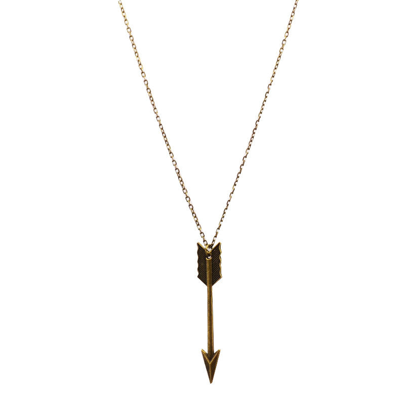 New fashion jewelry long chain arrow pendant necklace gift for women girl