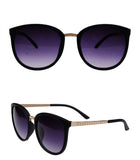 New fashion vintage Big Lenses brand design Metal sunglasses Luxury retro women's round sun glasses