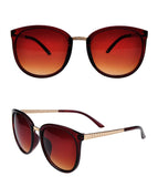 New fashion vintage Big Lenses brand design Metal sunglasses Luxury retro women's round sun glasses