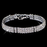 New hot sell gold / silver plated Austrian crystal brand jewelry Multi-chain rhinestone bracelet women wedding Jewellry 