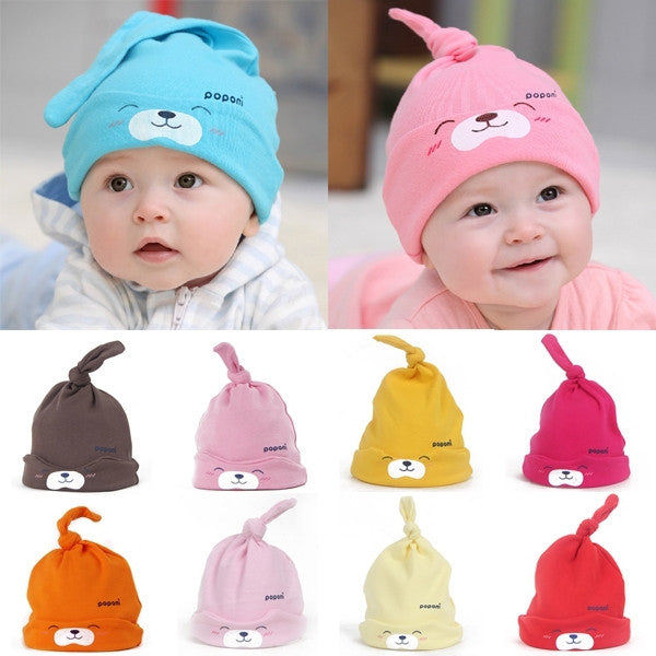 New mult-color Cartoon Baby Toddlers Cotton comfort Sleep Cap Headwear Cute Hat