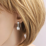 New 18K Gold Plated CZ Zirconia Hoop Earrings For Women Bijoux CC Earings 