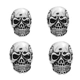 New 1PC Viking Skeleton Skull Biker Ring Stainless Steel Men Ring Finger Size 8-11 Punk Rock Jewelry Big Tripple