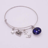 New Alex Charm Bracelets Bracelets & Bangles Summer Style Setting Crystal Disc LOVE Bangles For Women Gift Jewelry