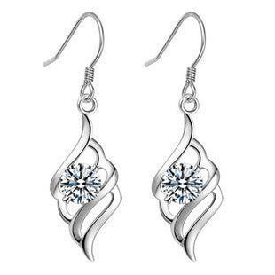 New Angel Wing Earring,925 Sterling Silver Material,gemstone jewelry Genuine SWA Elements