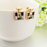 New Arrival Bijoux Gold Channel Earrings For Women Crystal Stud Earings Famous Brand Jewelry Brincos 