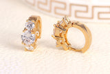 New Arrival Brand Trendy Elegant Charm 18K Plated Gold/Silver Romantic Austria Crystal Stud Earrings Weddings Jewelry