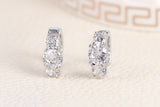 New Arrival Brand Trendy Elegant Charm 18K Plated Gold/Silver Romantic Austria Crystal Stud Earrings Weddings Jewelry