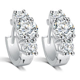 New Arrival Brand Trendy Elegant Charm Gold Color Silver Color Romantic Austria Crystal Stud Earrings Weddings Jewelry 