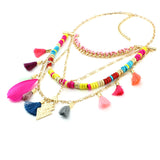 New Arrival Color wood beads Tassel Necklaces & Pendants Fashion Women Jewelry Unique Collar Statement Necklace Accessories
