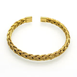 New Arrival Fashion Cuff Bracelet Jewelry Women's Stainless Steel Weave Simple Style 18K Gold Bracelets For Women's Jewelry