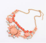 New Arrival Fashion Jewelry Trendy Women Necklaces & Pendants Link Chain Short Statement Necklace Resin Pendant For Gift