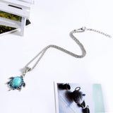 New Arrival Fashion crystal rhinestone blue gem cute animal tortoise Pendant Necklace jewelry for Women charm