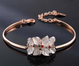 New Arrival Flower Bracelet Bangles With Genuine Austrian Crystal Mother's Day Gift For Her 