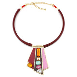 New Arrival Geometry Acrylic Necklaces & Pendants Unique Women Maxi Collar Statement Necklace Jewelry Accessories