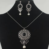 New Arrival Hot Selling High-end Necklace/ Earrings 18k Yellow Gold Plated Austrian Crystal Jewelry Sets