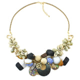 New Arrival Luxury ZA Shell Collar Necklaces & Pendants Fashion Women Jewelry Unique Acrylic Statement Necklace Accessories