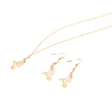 New Arrival Vintage Gold Jewelry Sets Fashion Hummer Pendant Statement Necklace & Crystal Drop Earrings for Women