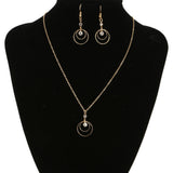 New Arrival Vintage Gold Jewelry Sets for Women Wedding Jewelry Set Round Drop Earrings & Statement Necklace Fine Jewelry