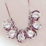 New Arrival Women Pendant Necklaces Luxury Bright Crystal Short Chain Korean Dress Accessories Clavicle Jewelry