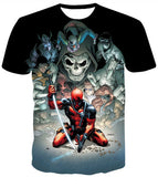 New Arrive American Comic Badass Deadpool T-Shirt Tees Men Women Cartoon Characters 3d t shirt Funny Casual tee shirts tops