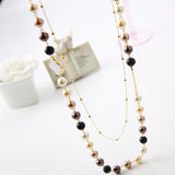 New Arrive Fashion Simulated Pearl Jewelry Multi Layer Long Necklace For Women Sweater Chain Pendant Necklace