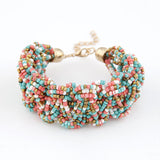 New Bohemia Retro Bracelet For Women Pure Handmade Bead Multicolor Charm Vintage Cuff Bracelets & Bangles Fine Jewelry