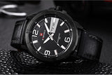 New Brand Men Leather Strap Sports Watches Men's Quartz Clock Man Army Military Fashion Casual Waterproof Wrist Watch