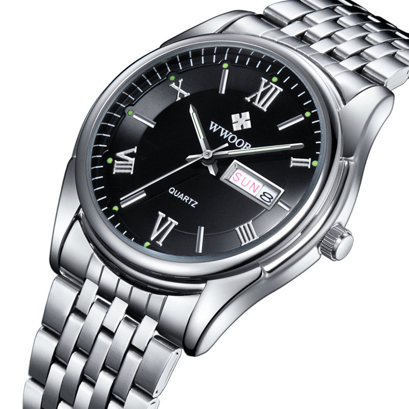 New Brand Men's Watch Date Day Stainless Steel Relojes Luminous Hours Clock Dress Men Casual Quartz Watch Sport Wristwatch