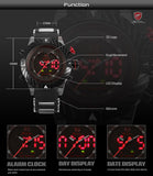 New Brand Shark Sport Watch Tooth Racing 3ATM Digital Waterproof Silicone Strap Black Red Fashion Men Casual Wristwatch 