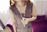 New Brand Women Charms Collar Fashion Temperament Pearls Flower Choker Gold Chain Long Necklaces&Pendants Fine Jewelry