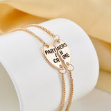 New Broken Heart Best Friend Bracelet Men Jewelry Partner In Crime Bracelets For Women Sisters Gifts