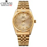New CHENXI Gold fashion watches solid stainless steel bracelet brand men's watch clothing Waterproof sports Wristwatches
