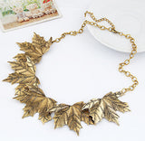 New Choker Bib Statement Necklace Girl Chian necklaces For Women Vintage Korea Leaves Pendant Necklace Jewelry collares