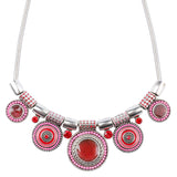 New Choker Maxi Necklace Fashion Ethnic Collares Vintage Colorful Bead Pendant Statement Necklace For Women Jewelry