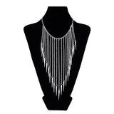 New Collares Jewelry European Style Vintage Trench Fashion Necklaces Rivet Long Tassel Punk Accessories