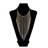 New Collares Jewelry European Style Vintage Trench Fashion Necklaces Rivet Long Tassel Punk Accessories