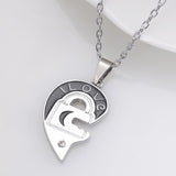 New Couple Lovers' Pendant Necklaces For Women's and Men's Fashion Metal Key Heart Necklace Jewelry