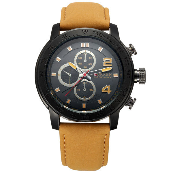 New Curren Watches Men Quartz Hour Clock Leather Strap Sports Men Dress Wrist Watch Luxury Brand Casual Watches
