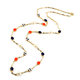 New Design Classic Fashion jewelry Shiny Round Enamel Pendant Long Sweater chain Necklaces &Pendant 