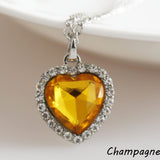 New Diamante Full Rhinestones Titanic Heart Of Ocean Necklaces Women Fashion Jewelry Dress Decoration Chain Gift 