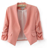 New Fashion Candy Color Women Spring Slim Short Design Suit Coat Jackets