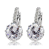 New Fashion Elegant Luxurious Crystal Rhinestone Wedding White Earrings Jewelry Statement Earring