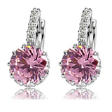 New Fashion Elegant Luxurious Crystal Rhinestone Wedding White Earrings Jewelry Statement Earring