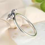 New Fashion Elegant Original 925 Sterling Silver Dazzling Daisy Flower Ring Clear CZ Compatible with Jewelry 