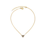 New Fashion Geometric Pendant Necklace Alloy Three Layer Chain Necklace for Women Birthday Gift