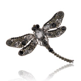 New Fashion Jewelry Broochs 8 Colors Vintage Lovely Dragonfly Crystal Rhinestone Scarf Pins Brooches For Women